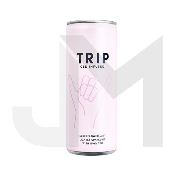 12 x TRIP 15mg CBD Infused Elderflower & Mint Drink 250ml