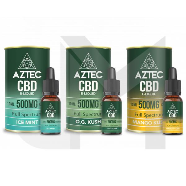 Aztec CBD 500mg CBD Vaping Liquid 10ml (50PG/50VG) Aztec CBD 500mg CBD Vaping Liquid 10ml (50PG/50VG)